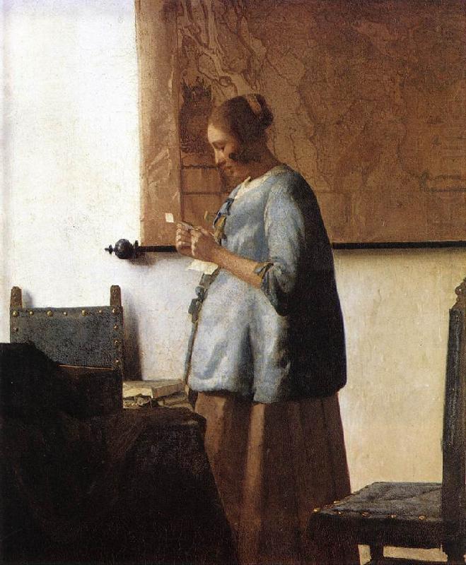 Jan Vermeer Woman in Blue Reading a Letter china oil painting image